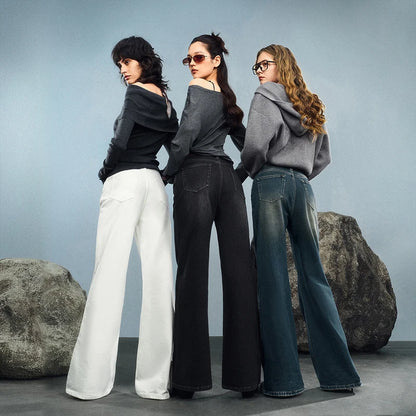 Denim Autumn New Retro Lycra Micro Flare Pant Jeans