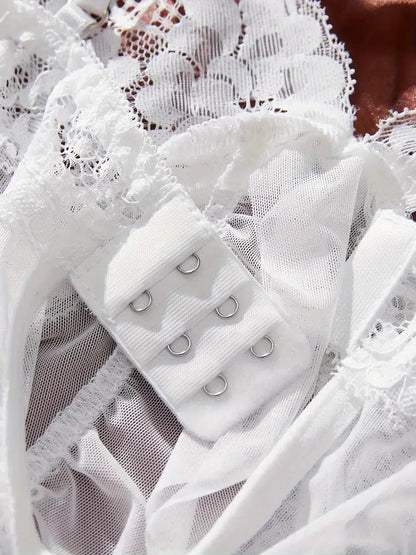 Sexy V-neck Bra Open Sleep Skirt Lingerie