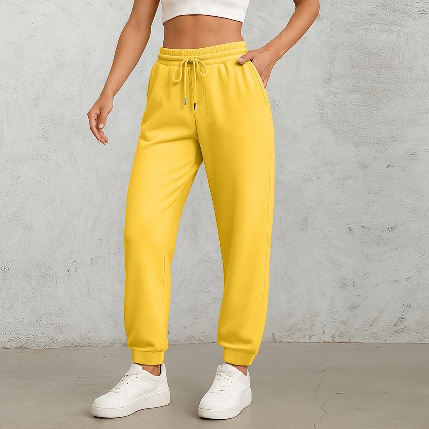 Straight Leg Elastic Waist Pants