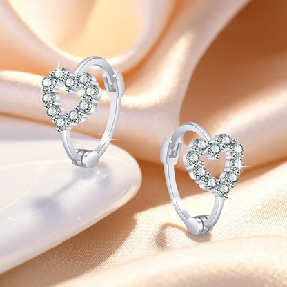 925 Sterling Silver Zircon Buckle Earrings