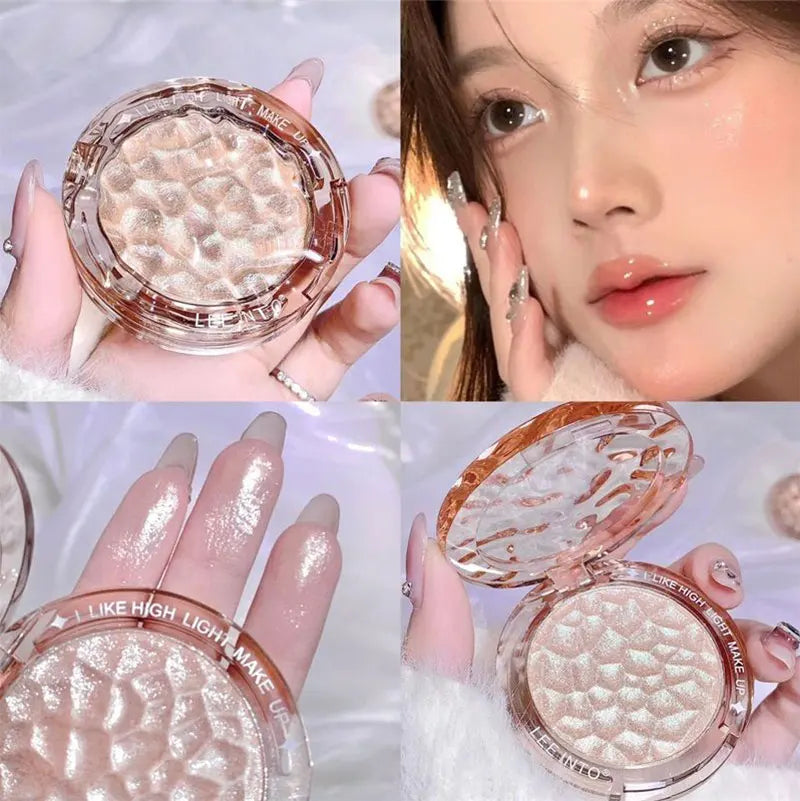 High gloss powder gloss glitter highlight contour