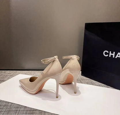 DANA Pearl Chain Leather Office Shoes