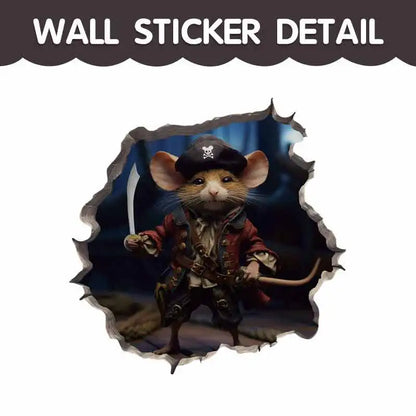 Cartoon Cute Little Mouse Hole Wall Stickers