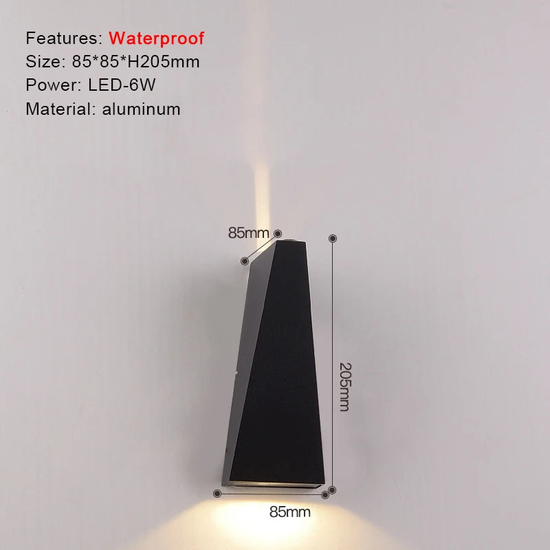 IP65 LED Wall Lamp Outdoor Sconce Balcony Porch Light