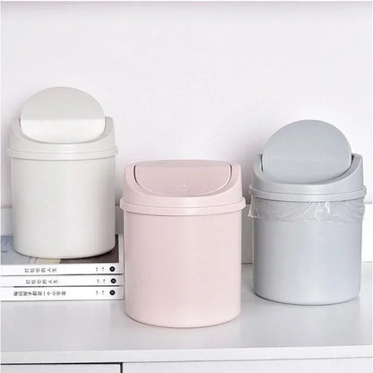 Mini Desktop Bin Small Trash Can Tube