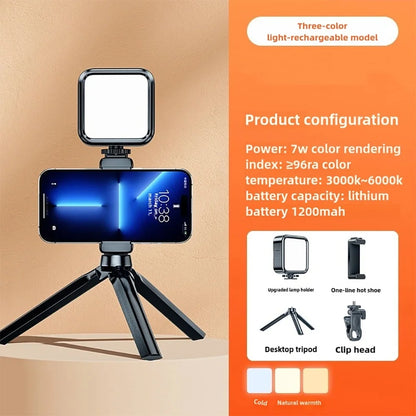 Portable LED Selfie Fill Light for iPhone Samsung iPad Cell Phone Laptop Clip Ring Flash Fill Lamp