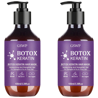 Botox Keratin Hair Mask moisturizes and strengthens damaged hair