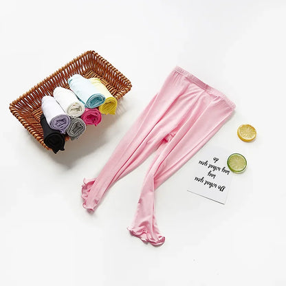 Leggings Ruffles Kids Cotton Toddler Pants