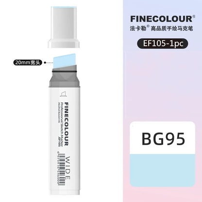 Finecolour 20mm Wide Markers Alcohol Line Sketching Art Markers Pen