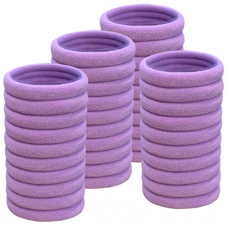 50PCS/Set Cotton Elastic Hair Ties