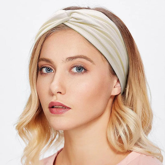 Silky Threaded Fabric Twist Headband