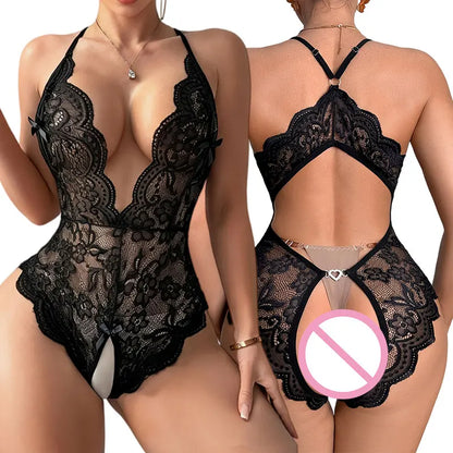 Crotchless Panties Bra Hot Sexy Bodysuit Porn Dolls Lingerie