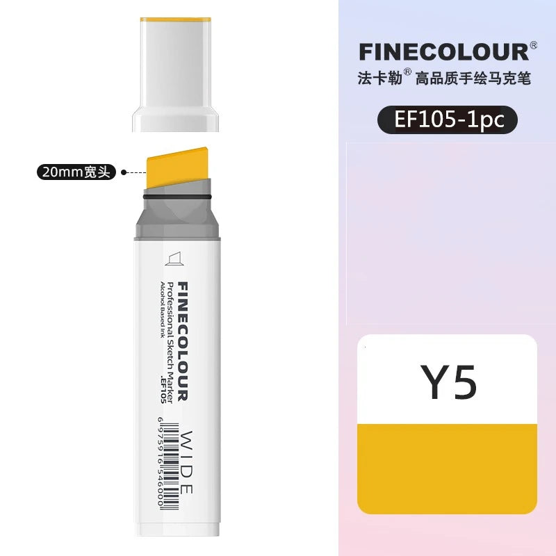 Finecolour 20mm Wide Markers Alcohol Line Sketching Art Markers Pen
