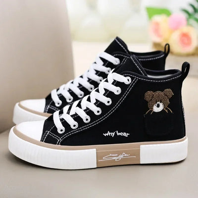 Breathable Canvas Flats High Top Senakers