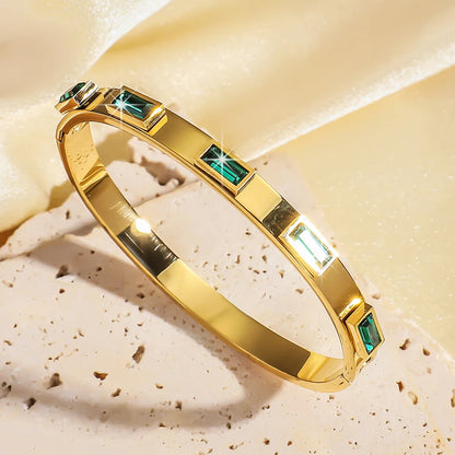 DANA 3Pcs Gold Stainless Steel Bangle Bracelets