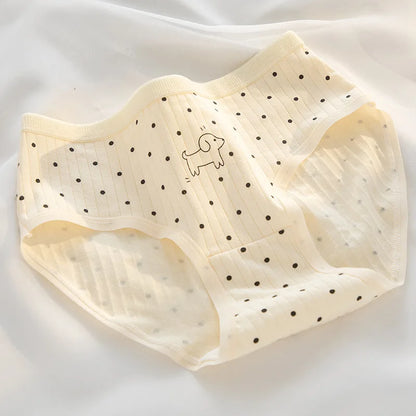 5Pcs/Lot Cotton Sexy Mid-Rise Lingerie