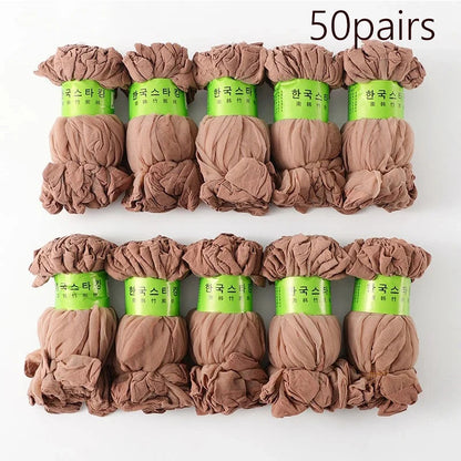 10-50Pairs Transparent Ultrathin Sexy Crystal Short Ankle Sock