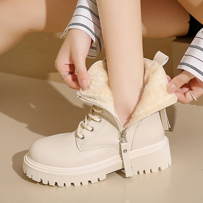 Sexy Elegant Casual Simple Velvet Warm Slim Versatile Boots