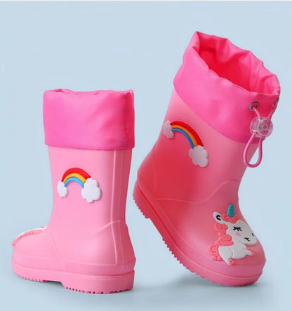 Buckle rain beautiful water thick soles non-slip rain boots