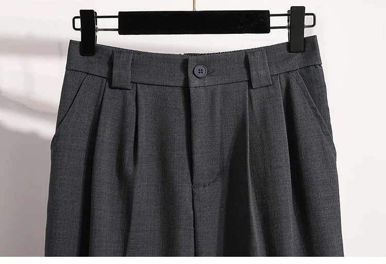Korean High Waist Suit Casual Trousers