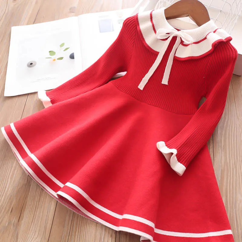 Sweater Knitted Warm Sweater Princess Dress