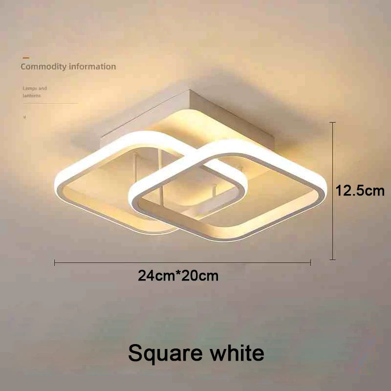 LED Ceiling Light 2 Rings Creative Design