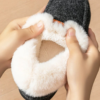 Wedge Foam Warm Fuzzy Bedroom Shoes