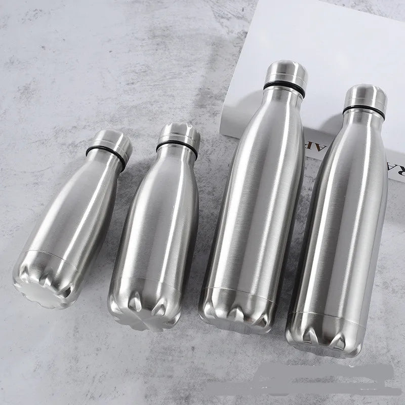 Stainless Steel Water 1 Liter  500 750 1000ml Bottles