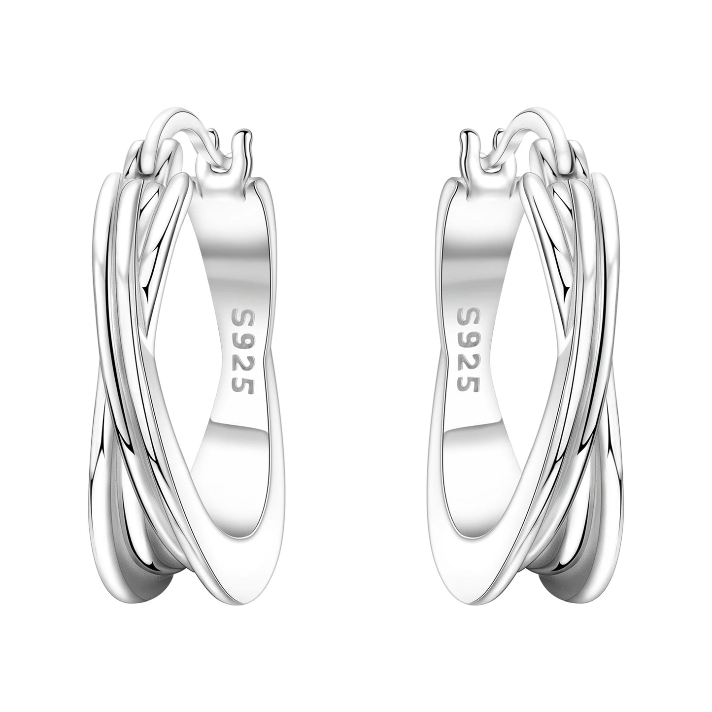 DANA 925 Sterling Multi-layer Hoop Earrings