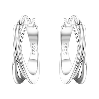 DANA 925 Sterling Multi-layer Hoop Earrings