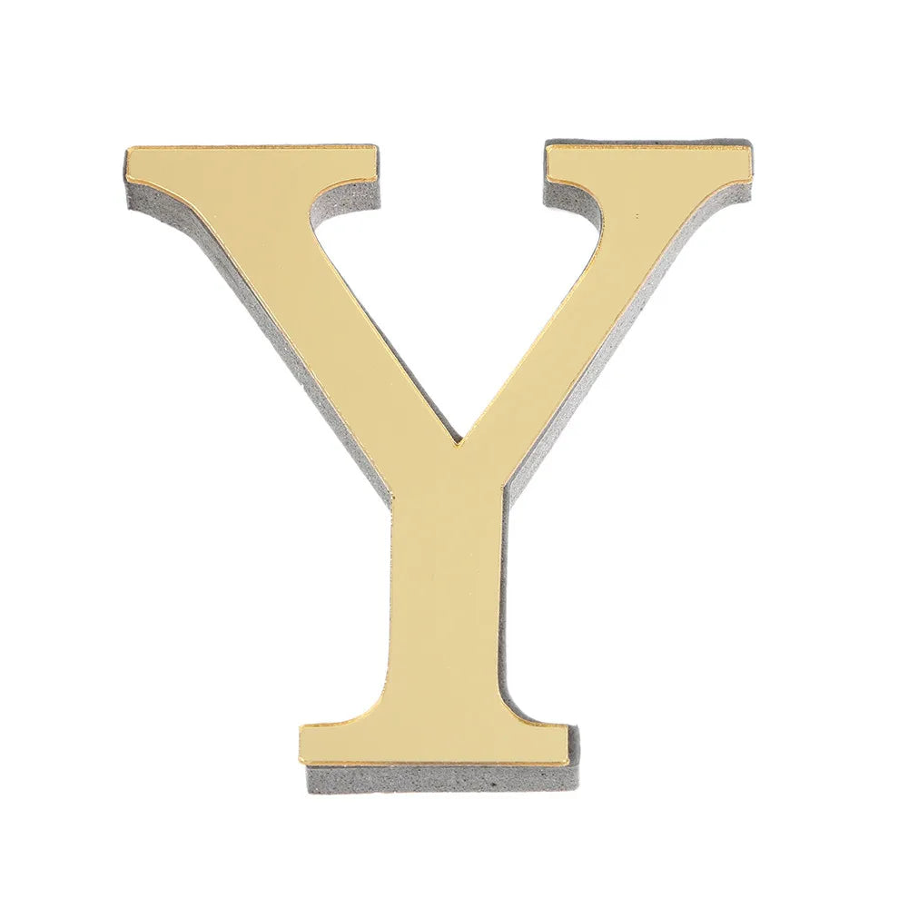 3D Mirror 26 Alphabet Letters Wall Stickers