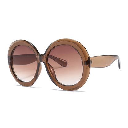 Retro Big Round Frame Sunglasses