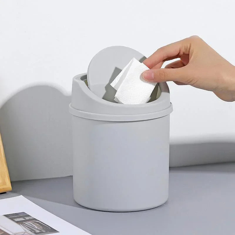Mini Desktop Bin Small Trash Can Tube