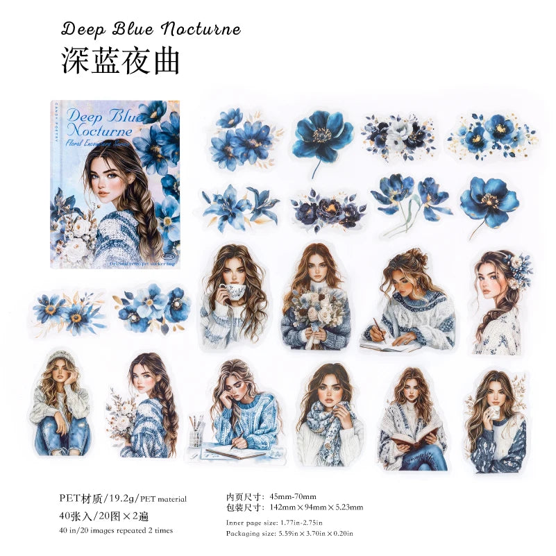 40pcs/pack PET Ins Stickers Diary Life Combo Kit