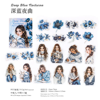 40pcs/pack PET Ins Stickers Diary Life Combo Kit