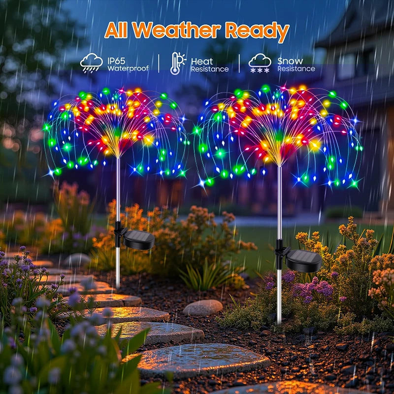 LED Garden Solar Lights Dandelion Outdoor Waterproof Courtyard Decor