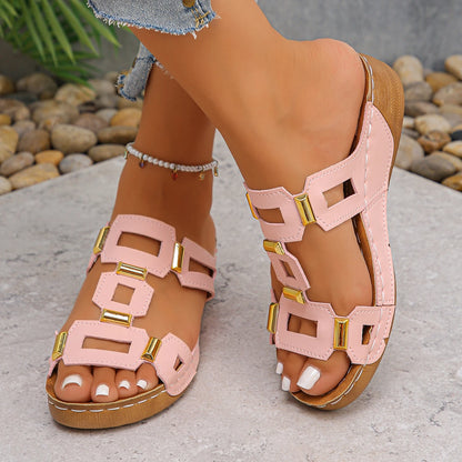 Large Size Roman Open Toe Slippers