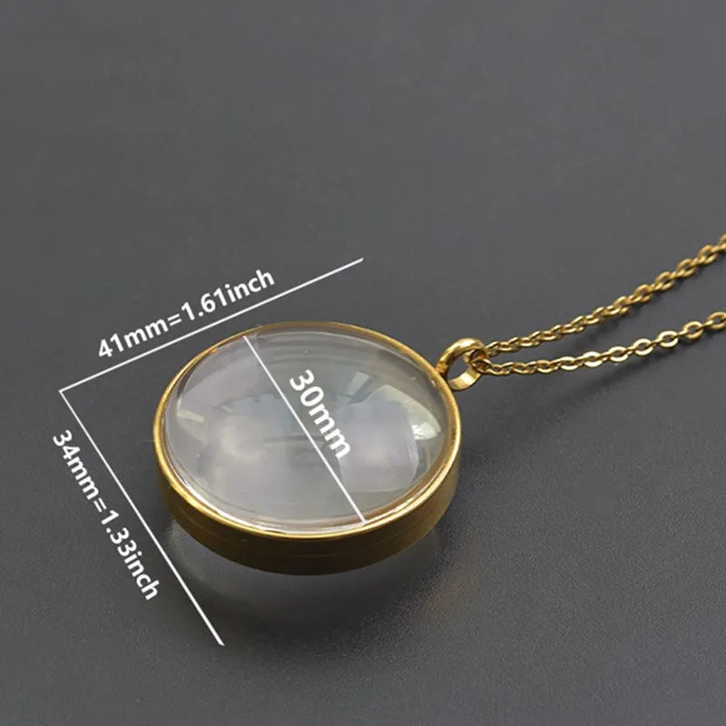 Twist Locket Pendant Photo Floating Charm Necklace
