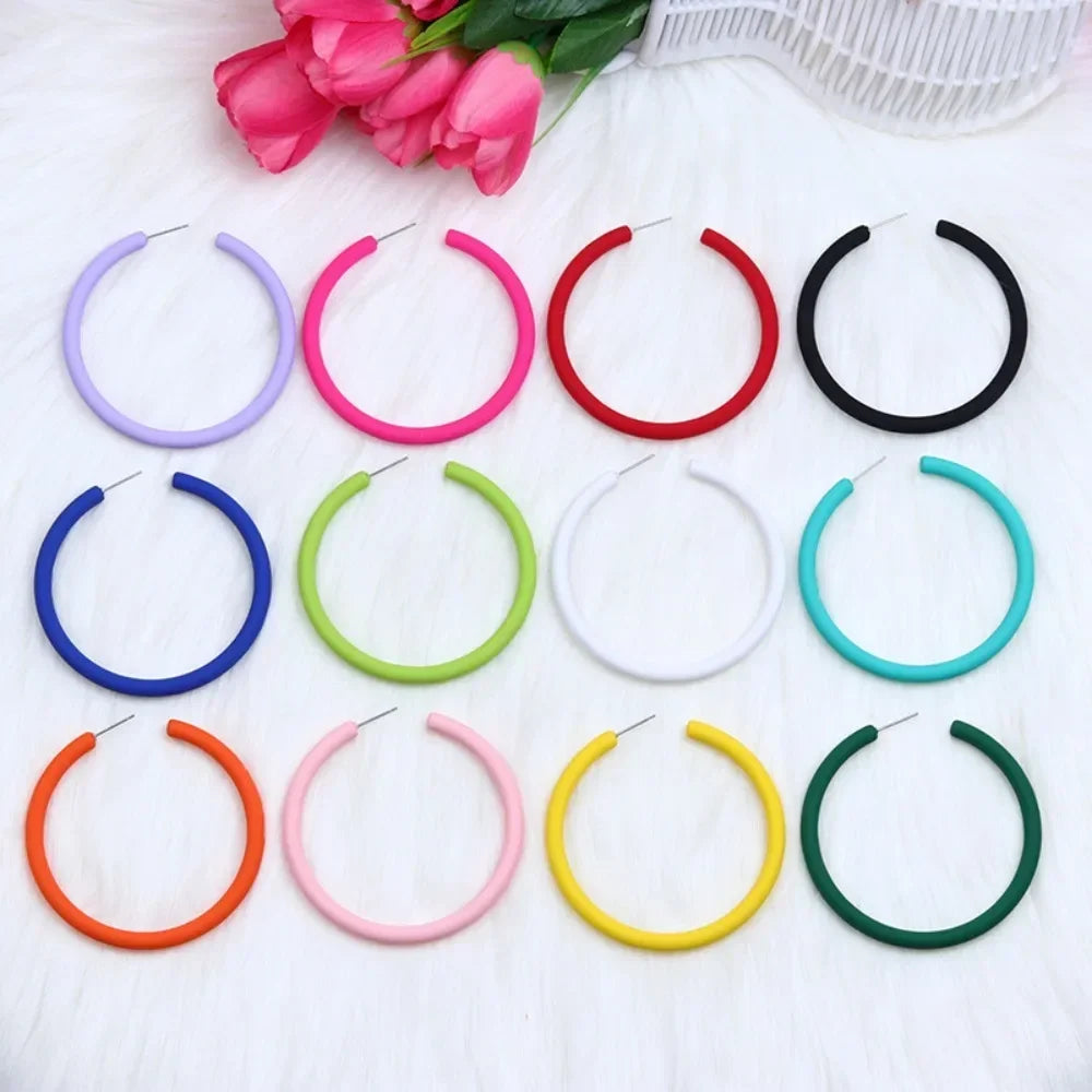 Funny Acrylic Circular Earrings