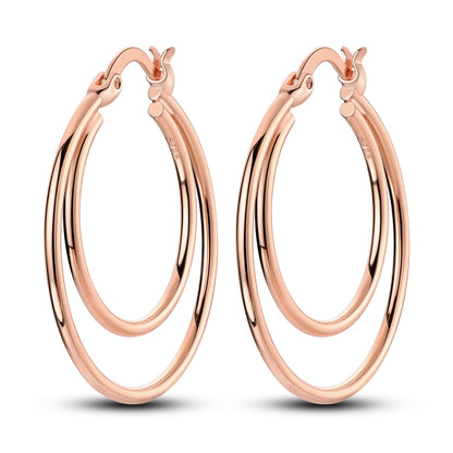 DANA 925 Sterling Multi-layer Hoop Earrings