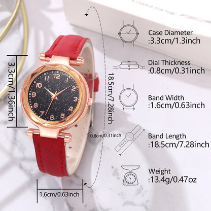 DANA Dial Quartz Strap Cherry
