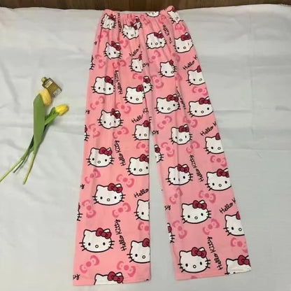 Hello Kitty thin loose casual pants cartoon Pyjamas