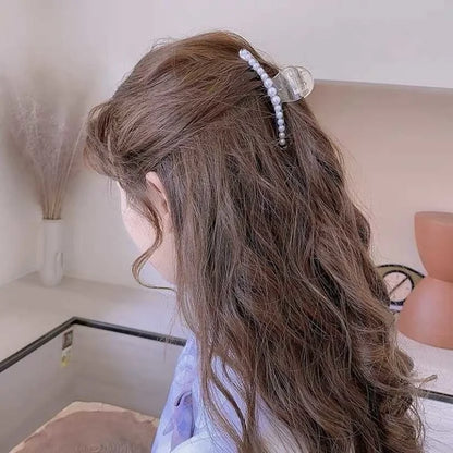 Simulated Pearl Hair Claws Hair Clips