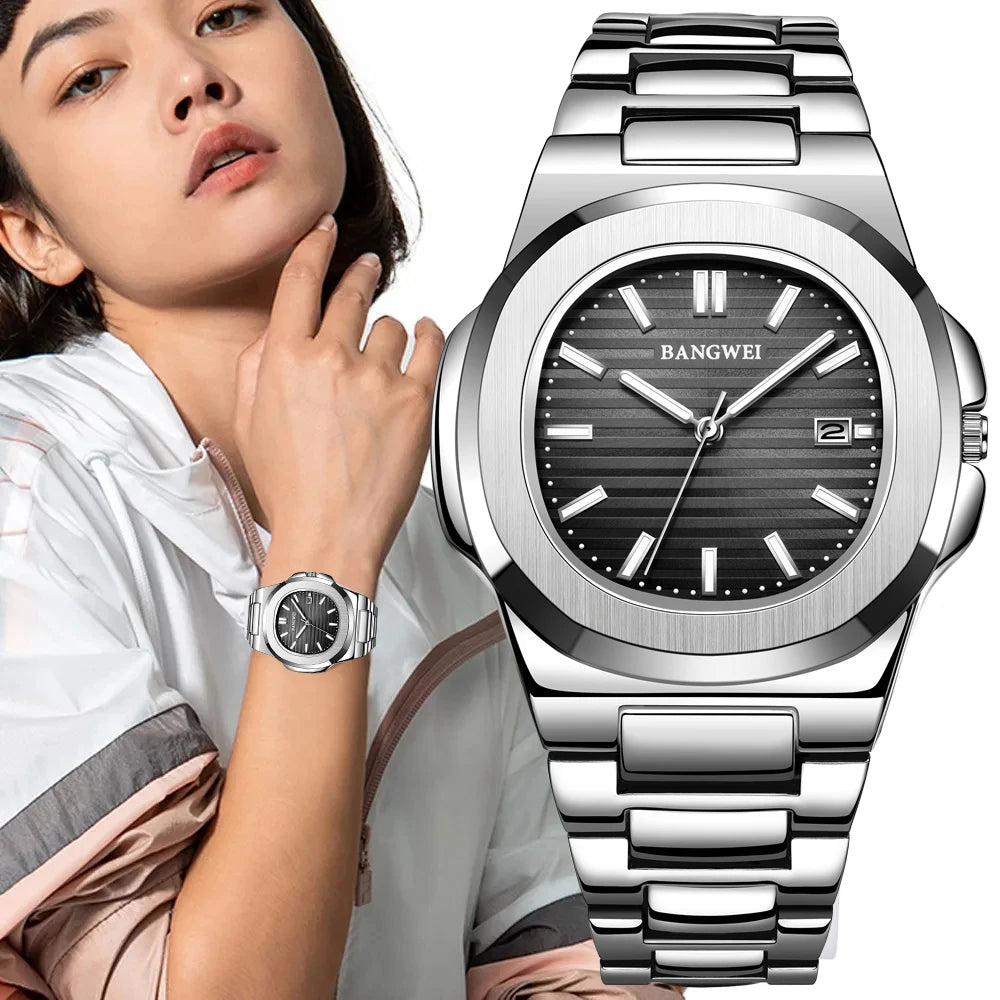 Square Luxury Bracelet Casual Waterproof Date Quartz Watches