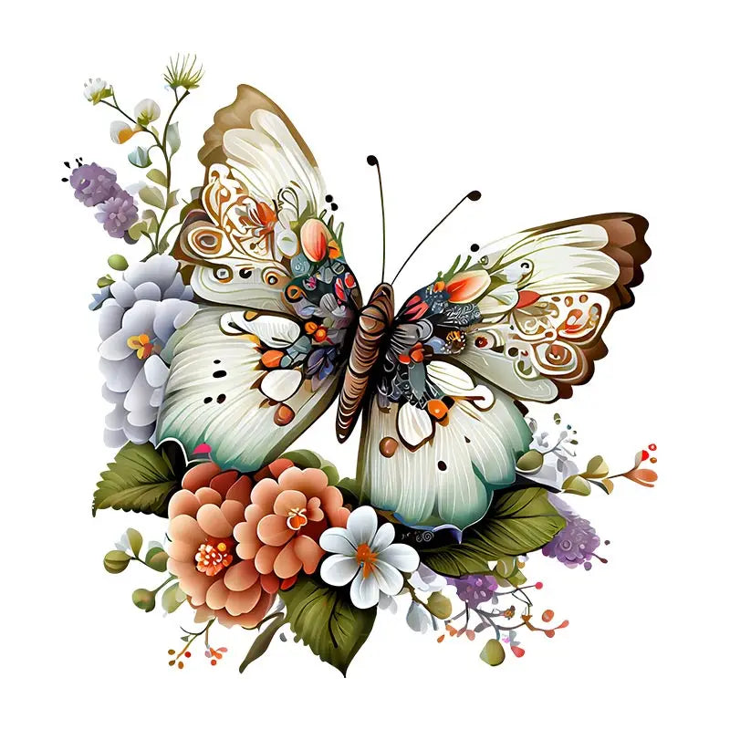 Butterflies Plants Flowers Wall Sticker