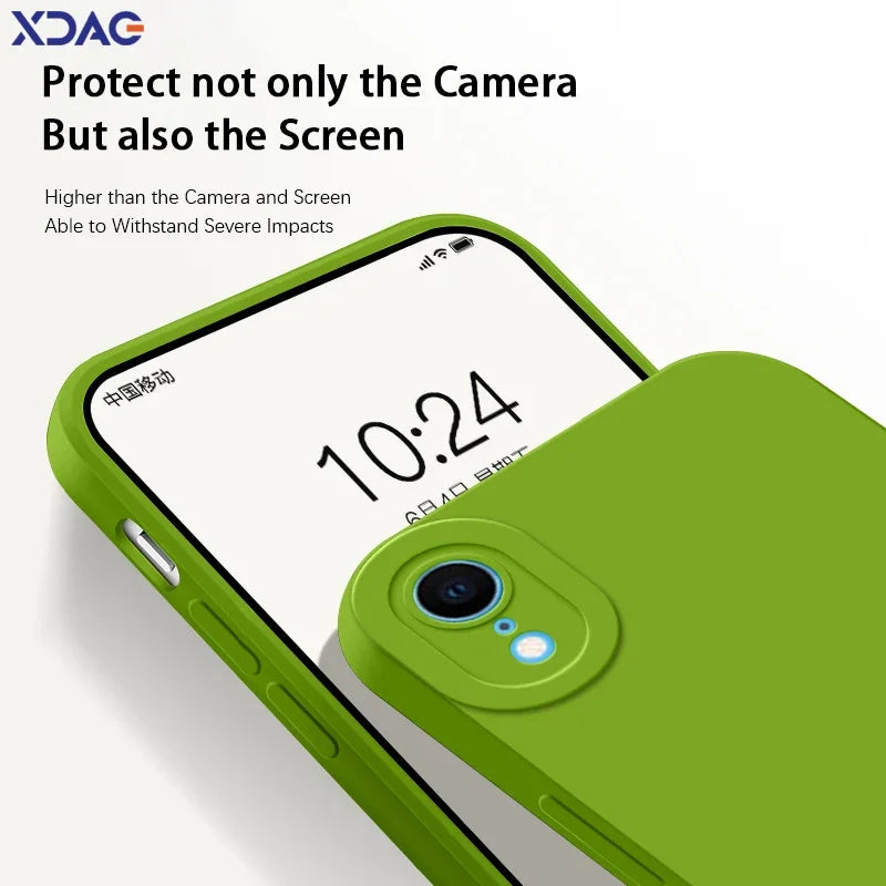 Angel Eyes Liquid Silicone Phone Case for iPhone X XR XS Max Full Protective Soft Waterproof Mobile Cover