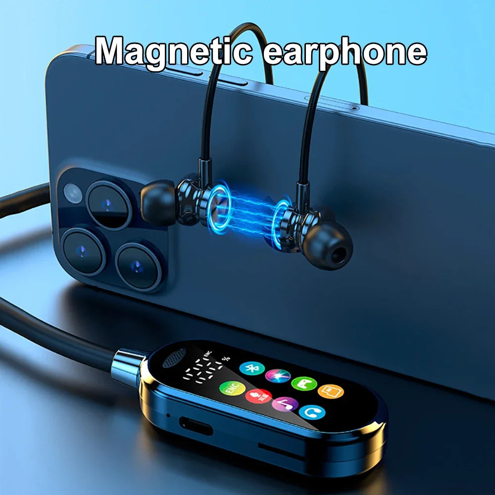 Color Screen Bluetooth 5.4 Earphones Neckband Headphones
