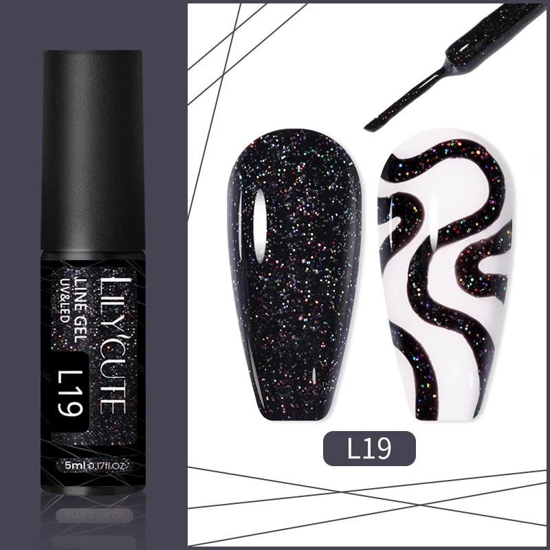 Super Bright Silver Metallic Liner Gel Nail Polish