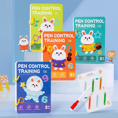 All-in-One Magic Tracing Coloring Book Reusable Pen Control Workbook