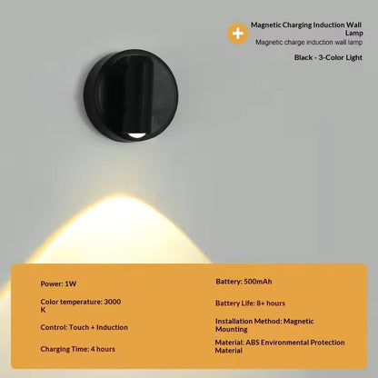 Magnetic Base USB Rechargeable LED Cordless Wall Light